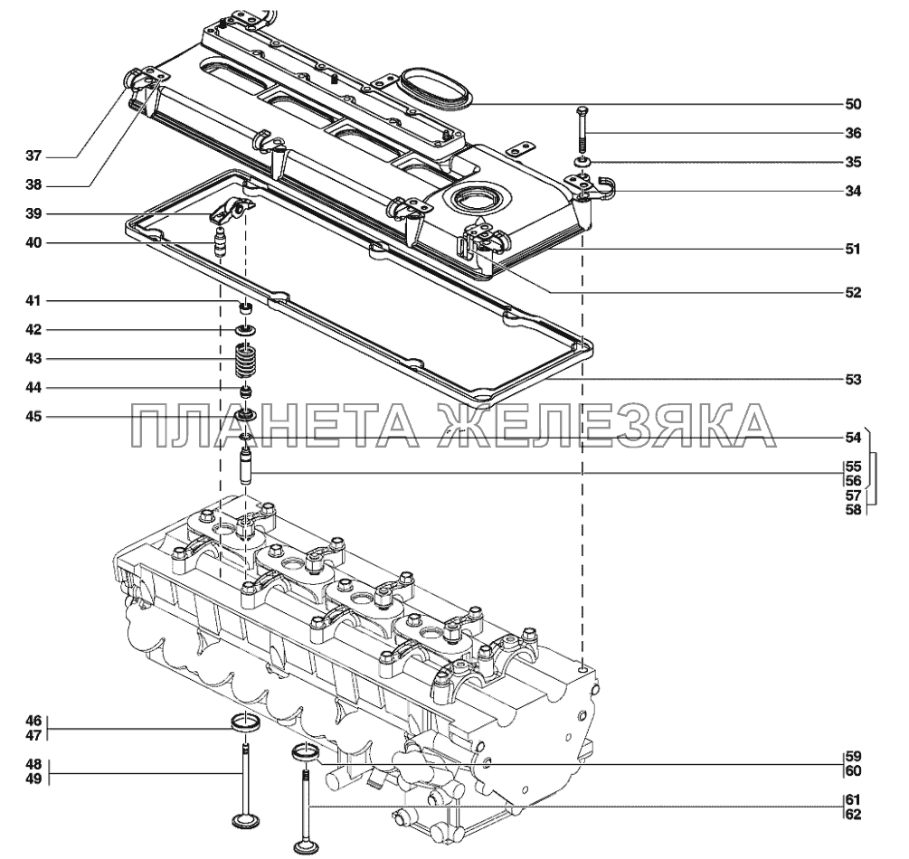 Клапаны и толкатели клапанов УАЗ-31519